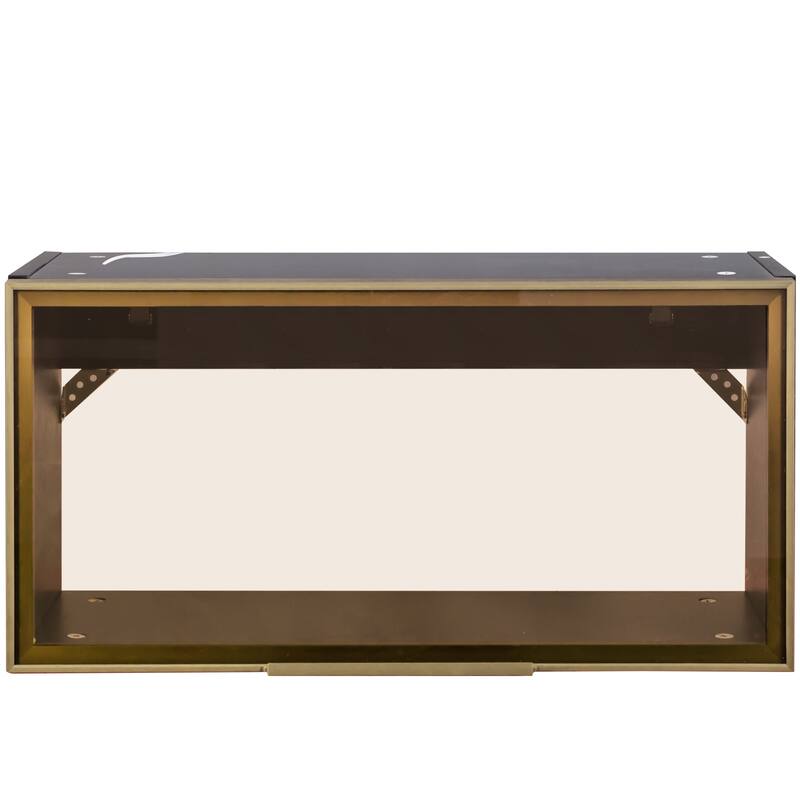 Anmytek Black Hanging Kitchen Pantry, Up-Flip Door Wall Mounted Spice Rack Storage Cabinet