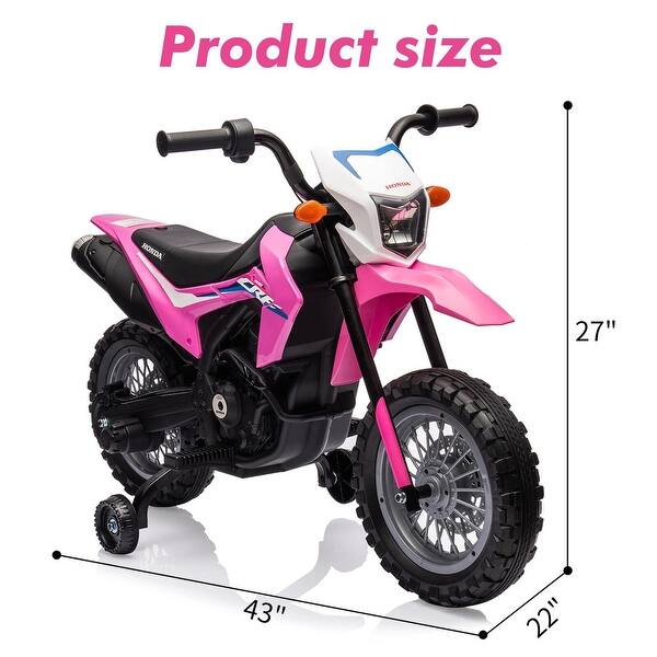 dimension image slide 2 of 4, Kids Ride on Motorcycle, Electric Battery Powered Rechargeable Motorbike