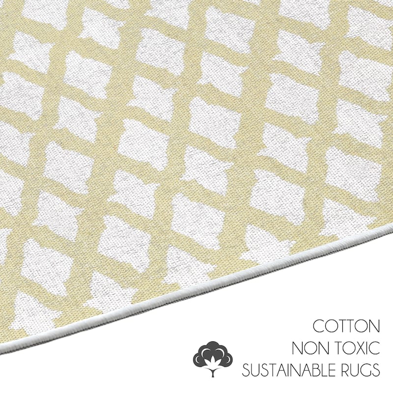 Sussexhome Heavy Duty Ultra Thin Non Slip Washable Cotton Indoor Rug - 2' x 3'