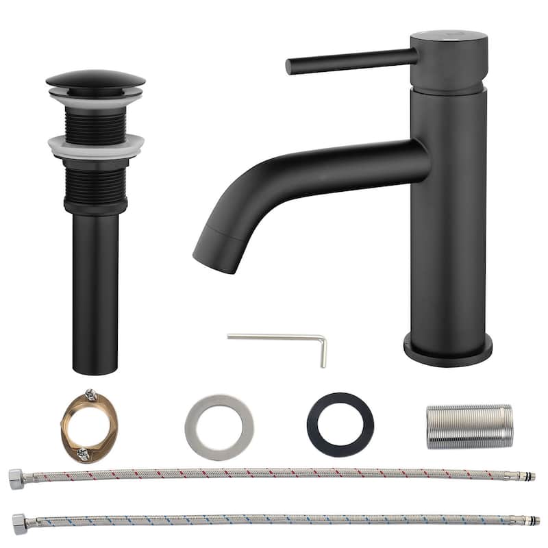 Modern Single Lever Bathroom Basin Sink Faucet with Pop Up Drain