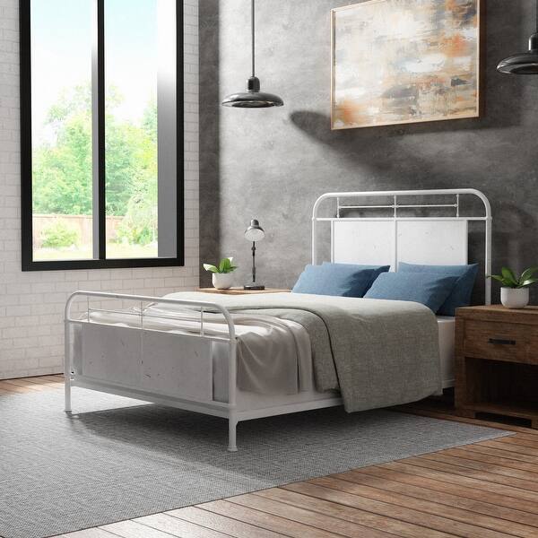 Shop Furniture Of America Ways Industrial Metal Panel Bed On