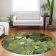 preview thumbnail 53 of 135, Machine Washable Indoor/ Outdoor Modern Floral Chantille Rug