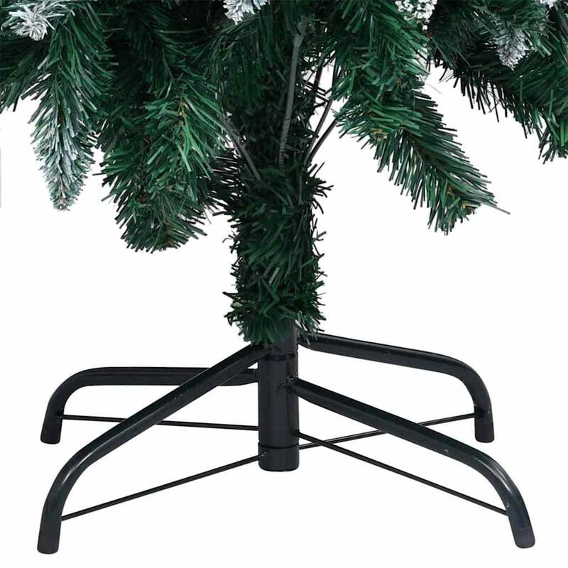 vidaXL Artificial Christmas Tree Green 70.9" PVC and Steel and Plastic