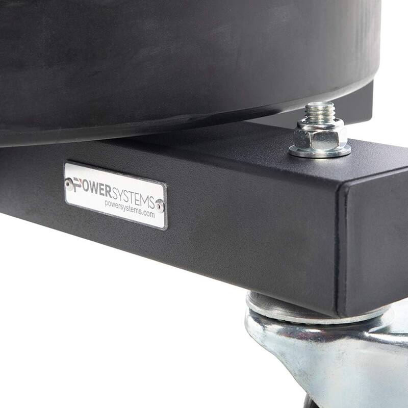 Power Systems Weight Plate Rack – Vertical Bumper Plate Storage, Holds 800 lb - Black