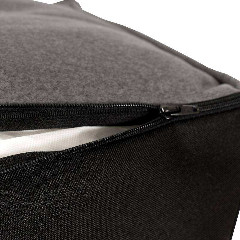 Qiviut Gray Square Pouf