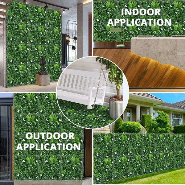 12PCS Artificial Plant Wall Panels for Outdoor Flower Wall Dcor - 20x20In  - Bed Bath & Beyond - 41224958