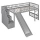 preview thumbnail 8 of 13, Stairway Twin Size Loft Bed with Two Drawers and Slide