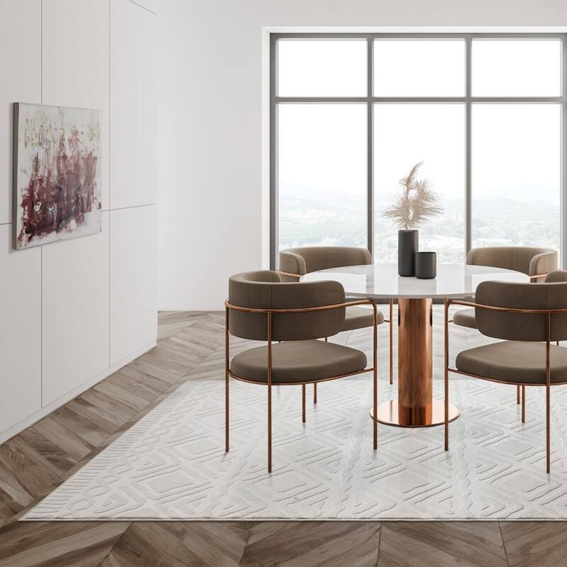 Luxe Weavers Oriental Cream Area Rug, Stain-Resistant Carpet
