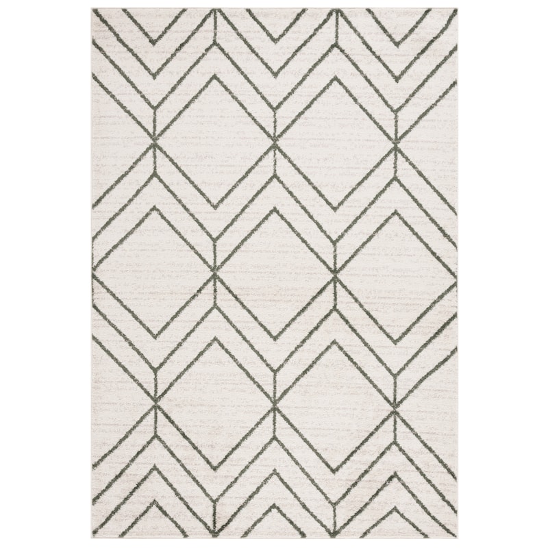 SAFAVIEH Adirondack Juvelina Modern Geometric Rug - 3' x 5' - Ivory/Dark Green
