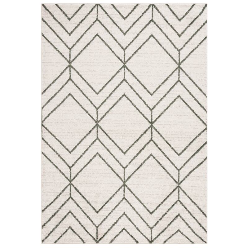 SAFAVIEH Adirondack Litsa Contemporary Rug - 6' x 9' - Ivory/Dark Green
