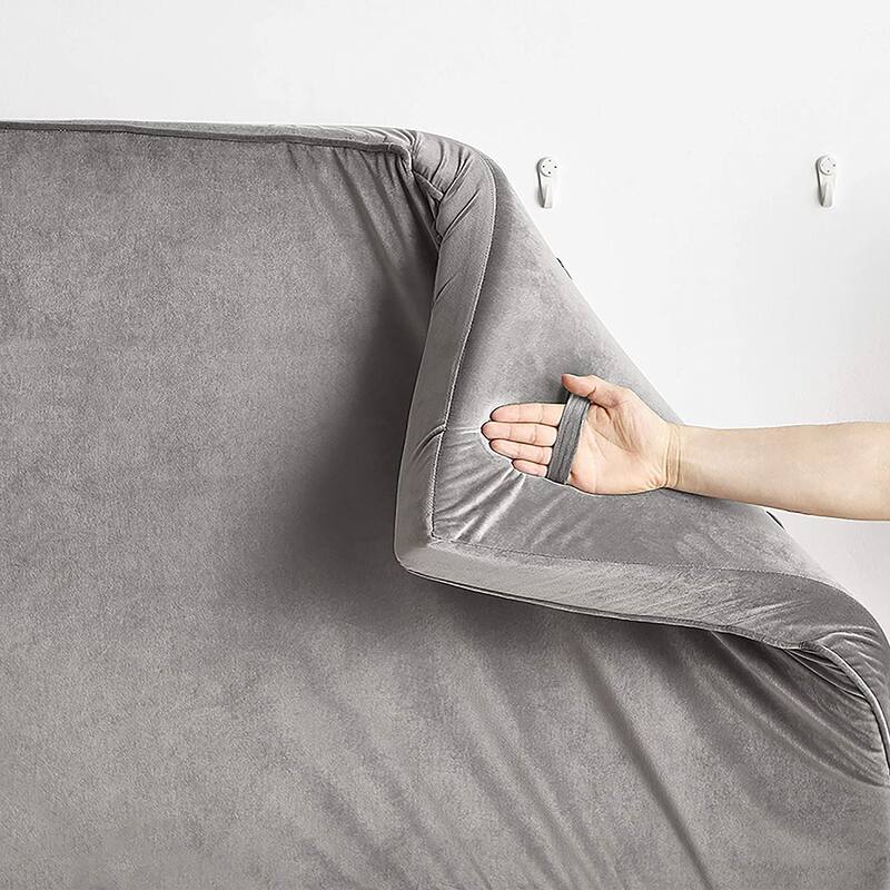 Rainha® Memory Foam Cushioned Velvet Dorm Headboard by DormCo