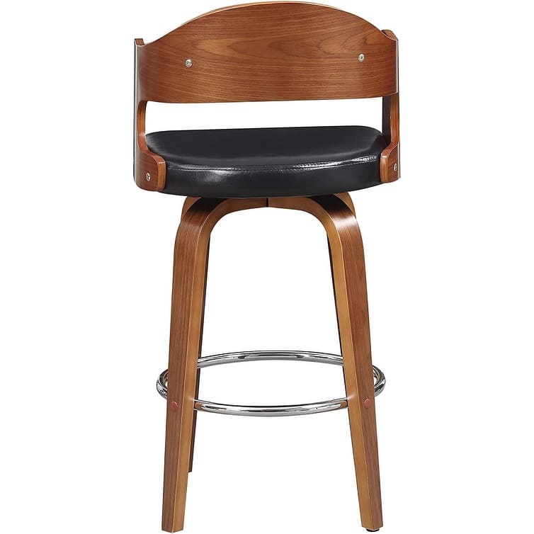 Contemporary Adjustable Swivel Barstool - Padded Seat & Back