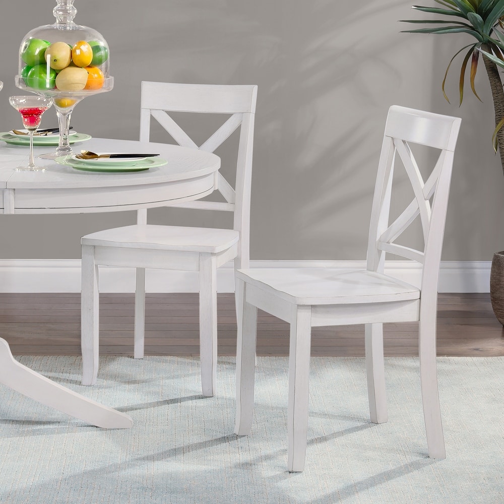 Vintage X Back Wood Cross Back Dining Chairs