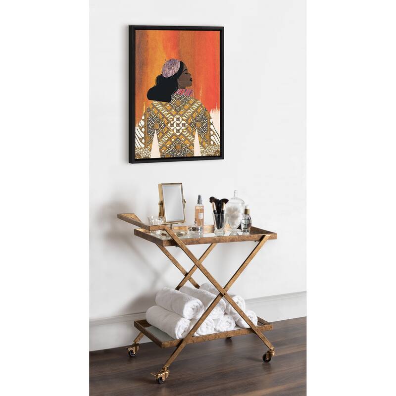 Kate and Laurel Sylvie Girlie Girl Framed Canvas by Nikki Chu