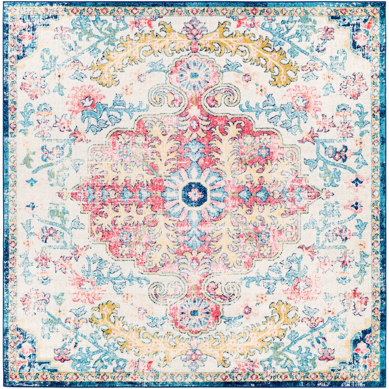 Livabliss Addie Boho Persian Medallion Area Rug
