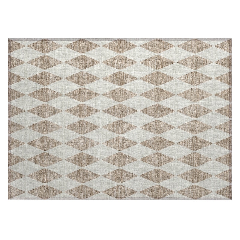 Machine Washable Indoor/ Outdoor Chantille Diamonds Rug