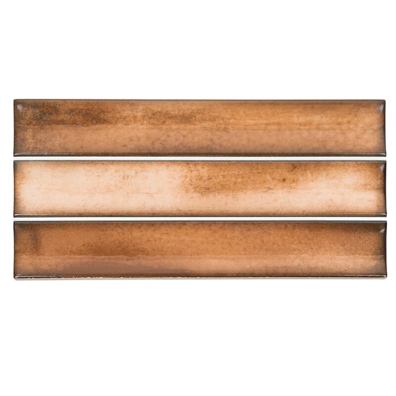 The Tile Life Sakura Fluted 4.5x9 Porcelain Wall Tile - Case of 24 (6.86 Sq. ft.) - Caramel