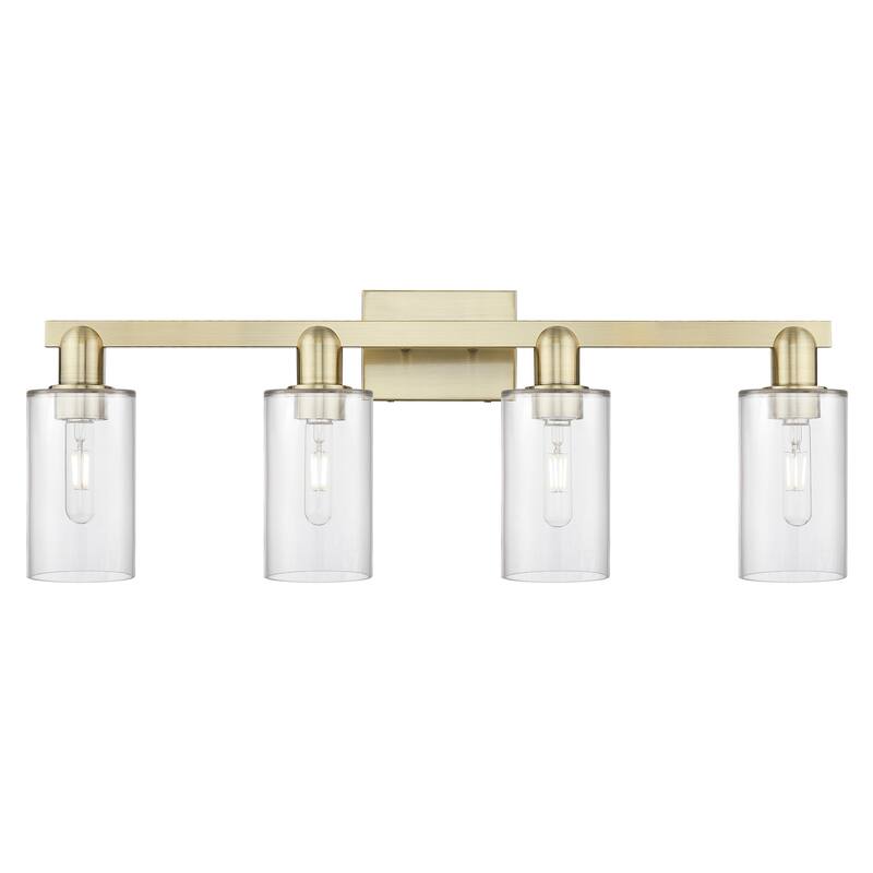 Innovations Lighting Endless Possibilities Arcadia - Clymer - 4 Light 31" Bath Vanity Light - Antique Brass/Clear