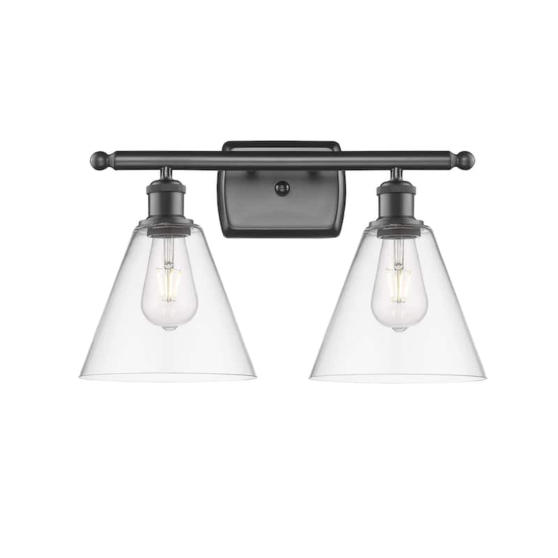 Innovations Lighting 516-2W-11-18 Berkshire Vanity Berkshire 2 Light - Oil Rubbed Bronze / Clear