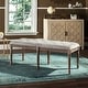 preview thumbnail 1 of 6, SAFAVIEH Rocha French Brasserie Tufted Rustic Wood Grey Bench - 47.3" x 17.5" x 19"