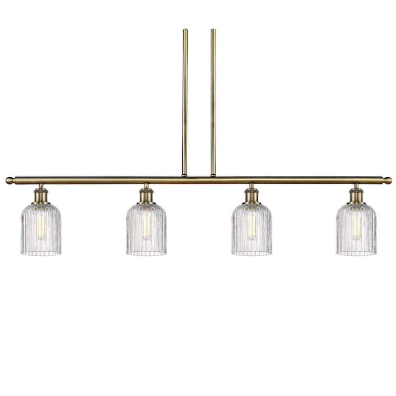 Innovations Lighting 516-4I-10-48 Bridal Veil Pendant Bridal Veil 4 - Antique Brass / Clear