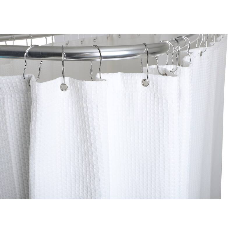Utopia Alley Waffle Weave Clawfoot Tub Shower Curtain 180 x 70 Inch Wrap Around