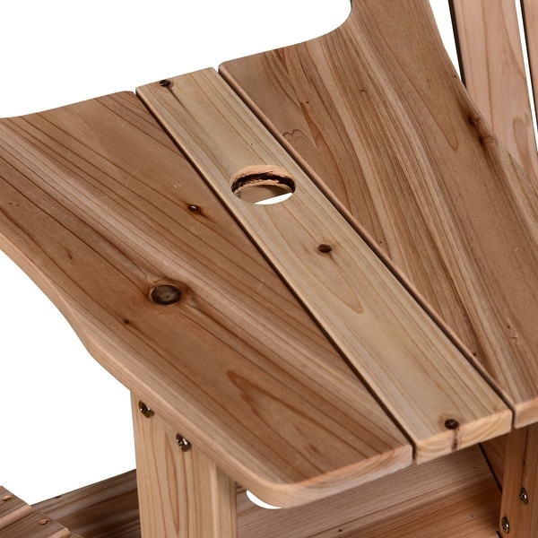 Double adirondack chair with sales center table
