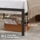 preview thumbnail 5 of 6, VECELO Metal and wood Platform Kids Bed Frame,Twin Size Bed Set of 2