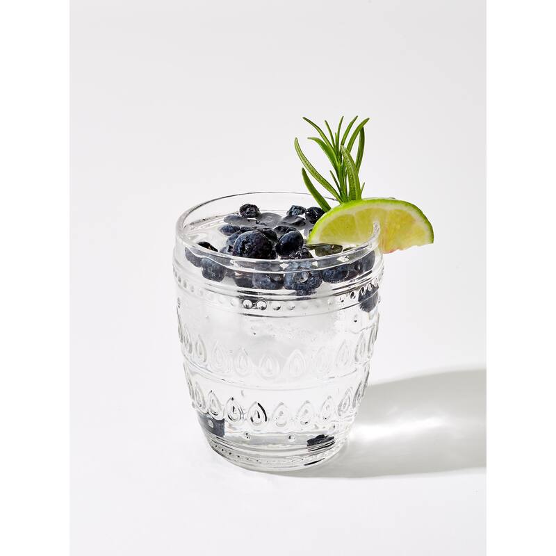 Euro Ceramica Fez 4 Piece 12 oz Old Fashion Glasses Set