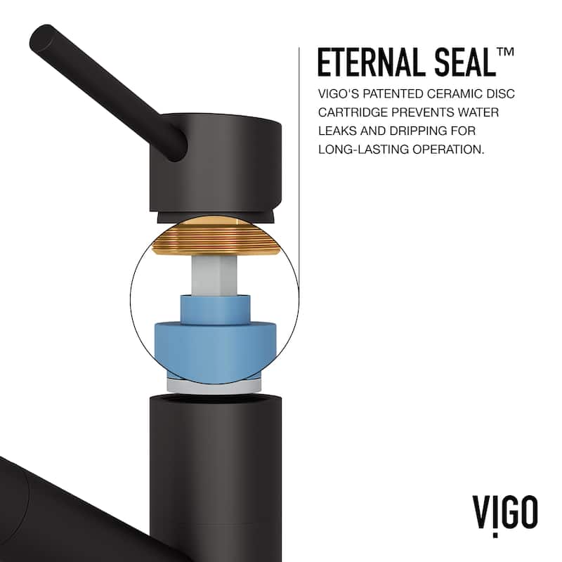 VIGO Branson 9" H Single Handle Pull-Out Sprayer Kitchen Faucet