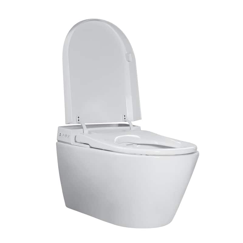 In-wall Smart Toilet Combo Set - Toilet Bowl With Bidet Seat, Tank And Carrier System