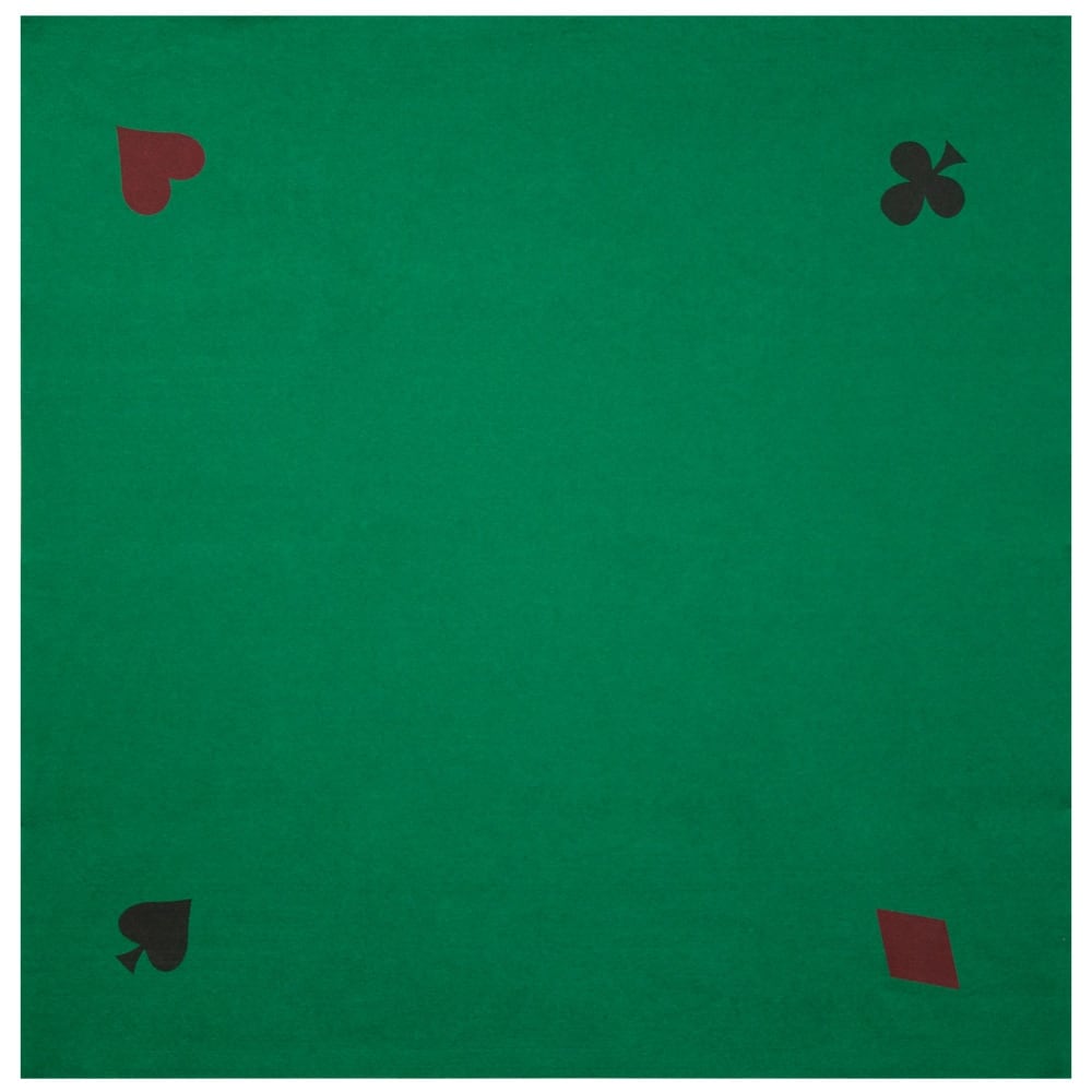 GSE™ 40"x40" Casino Poker Playing Card Tabletop Felt. Card Games Mat - Layout Felt