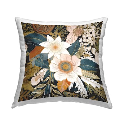 Stupell Eclectic Floral Pattern Decorative Printed Throw Pillow Design by Sasha