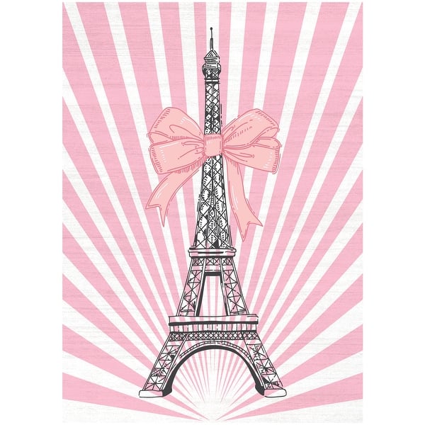 slide 2 of 9, Nourison Imagination Indoor only Pink Eiffel Tower Graphic Area Rug 3'5" x 5' - Pink