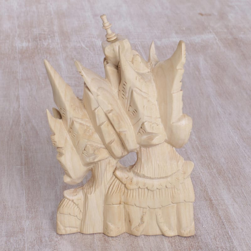 Novica Handmade Rama And Sita Portrait Wood Sculpture