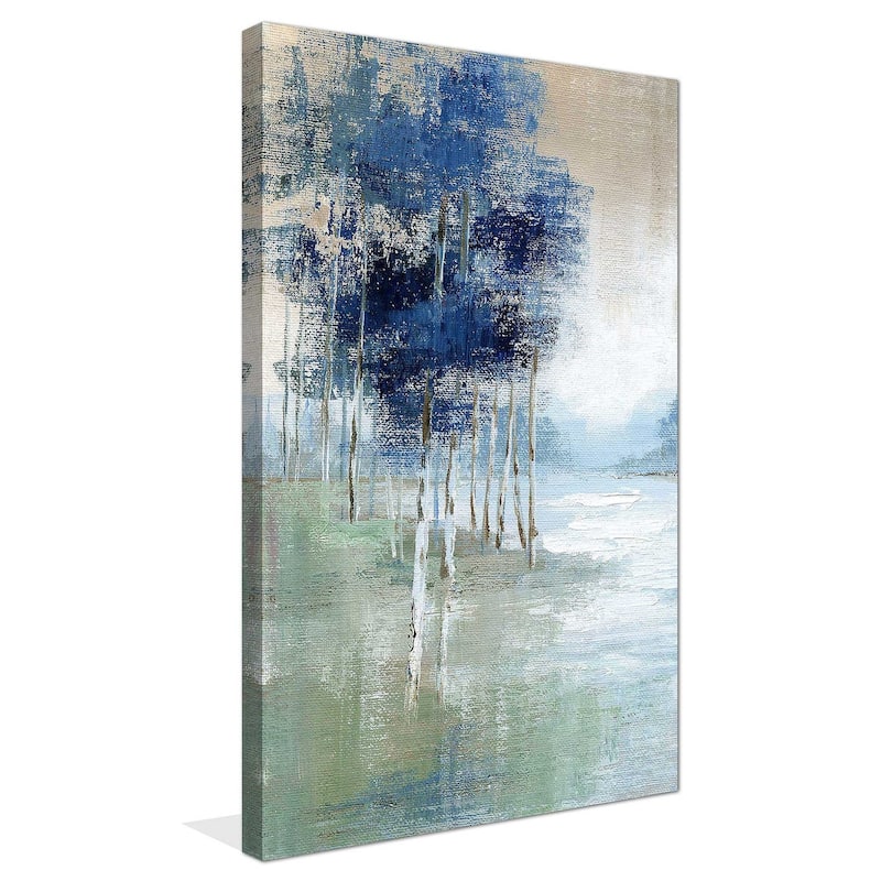 "Birch River II (Vertical)" by Nan Print on Canvas