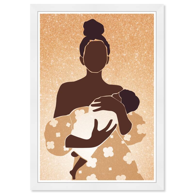 Wynwood Studio Prints Fashion and Glam Glimmering Embrace Gold and Modern & Contemporary Wall Art Canvas Print