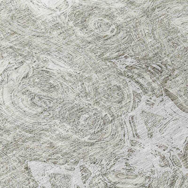 Machine Washable Indoor/ Outdoor Chantille Abstract Waves Rug