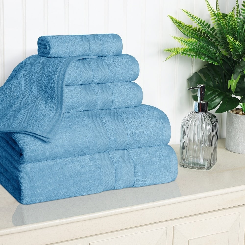 Superior Cotton Quick-Drying 6 Piece Highly Absorbent Towel Set