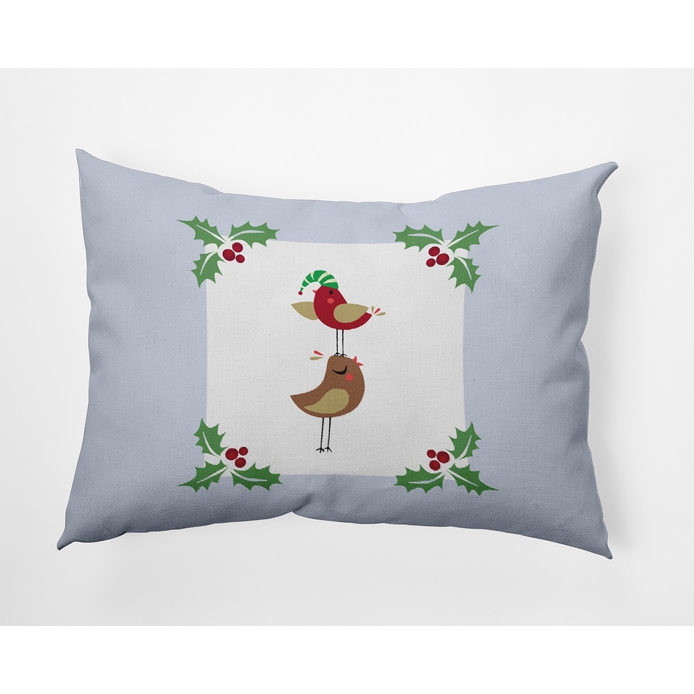 Christmas Birds Accent Pillow