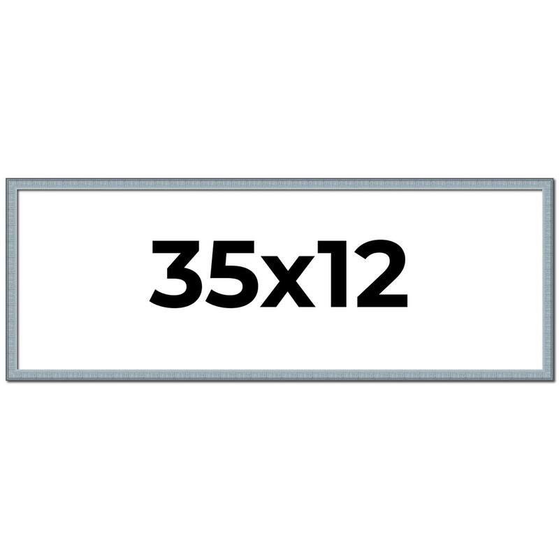 35x12 Frame Rustic Sky Blue Solid Wood Picture Frame | 0.75 Inch