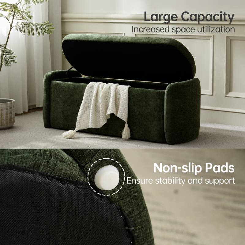 Bedroom Bench Storage Bench with Arms Ottoman entryway bench with storage End of Bed Bench, Entryway Bench
