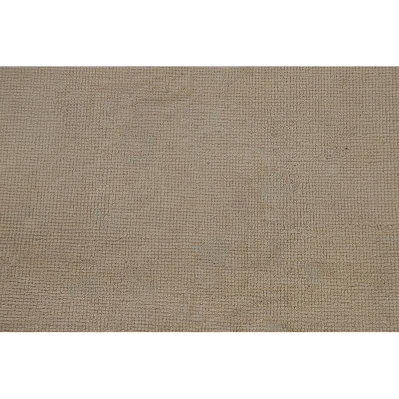 Distressed Tabriz Persian Vintage Rug Handmade Beige Wool Carpet - 8'0" x 11'6"