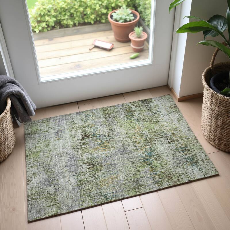 Premium Washable Super Soft Ombre Mayfield Rug - Aloe - 1'8" x 2'6"