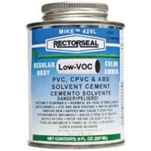 Amber Solvent Cement,Size 8,For Use With PVC,CPVC,ABS,Schedule 40 and 80 Pipes