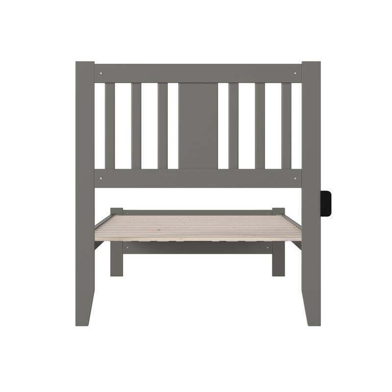 Tahoe Twin XL Bed with Footboard in Grey