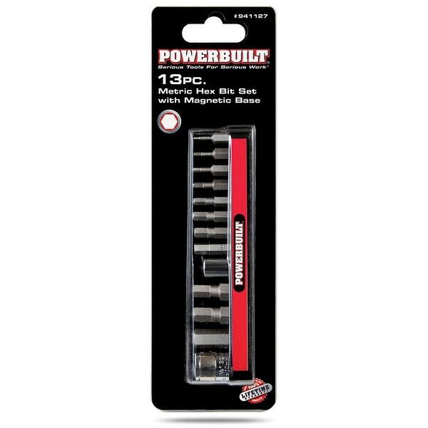Powerbuilt 13 Piece Metric Hex Screwdriver Bit Set with Bit