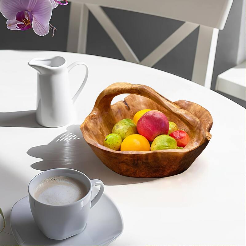 Greenage Cedar Basket with Handle,Perfect for Fruit Display
