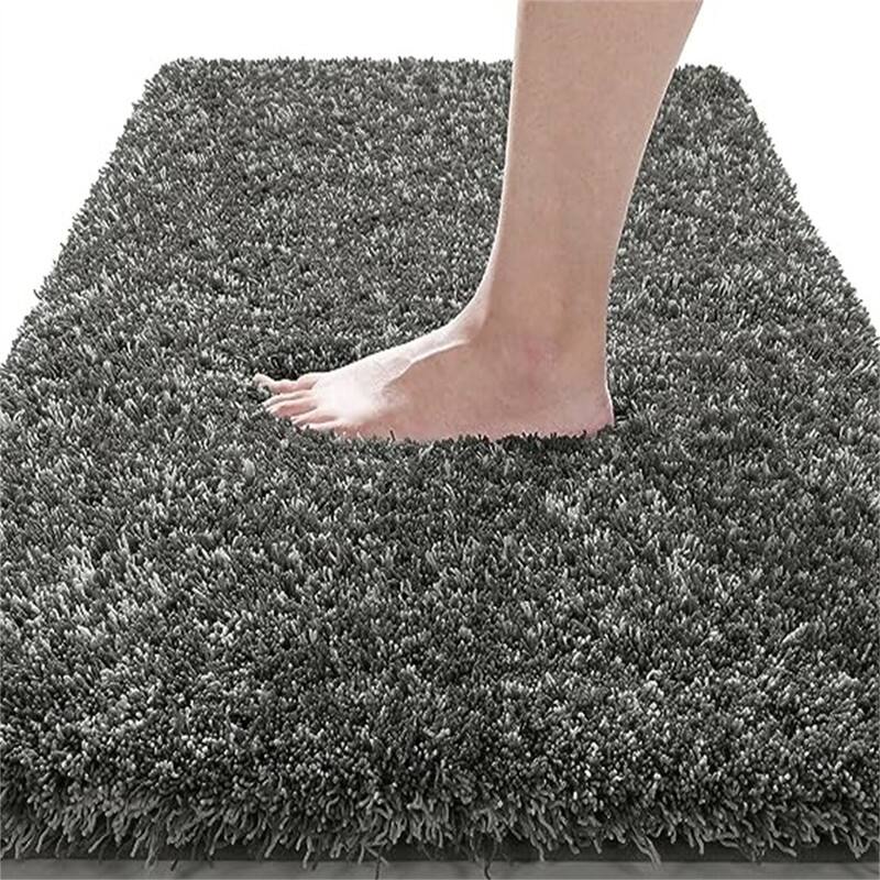 Bathroom Rugs - Light Gray + Dark Gray - 32" x 20"