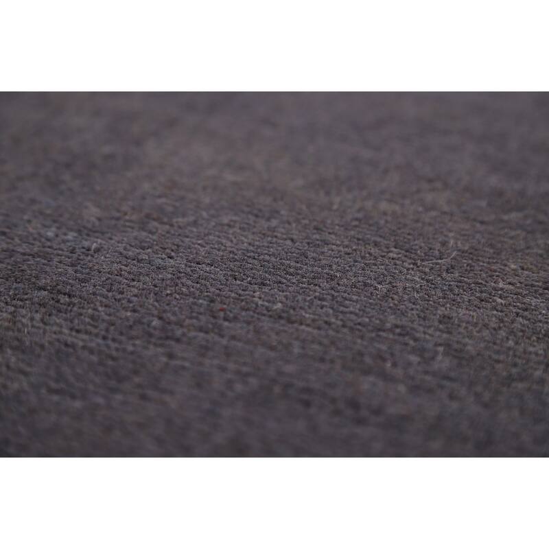 Gray Blue Modern Gabbeh Oriental Runner Rug Handmade Wool Carpet - 3'0"x 11'3"